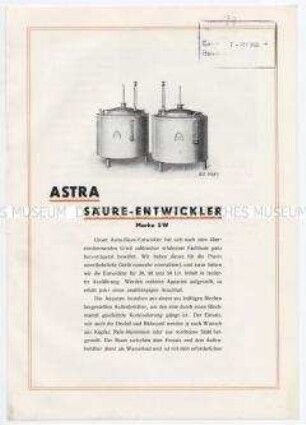 ASTRA SÄURE-ENTWICKLER Marke SW