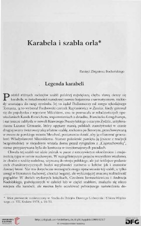 Legenda karabeli
