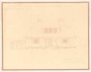 Garten Prof. Schenck, Berlin-Grunewald: Vorderansicht 1:50 (Zeichnung des Architekten)