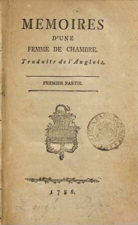 Mémoires D'Une Femme De Chambre, 1