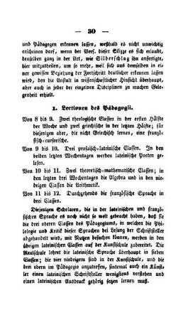 1. Lectionen des Pädagogii