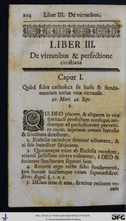 Liber III. De virtutibus et perfectione christiana.