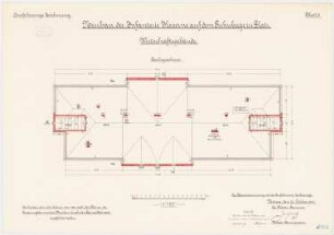 Infanteriekaserne auf dem Puhnberge, Glatz Wirtschaftsgebäude: Grundriss Dachgeschoss 1:100