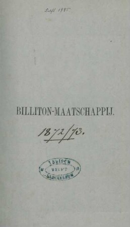 1869/70: Verslag over de Billiton Maatschappij aan het eind van het boekjaar