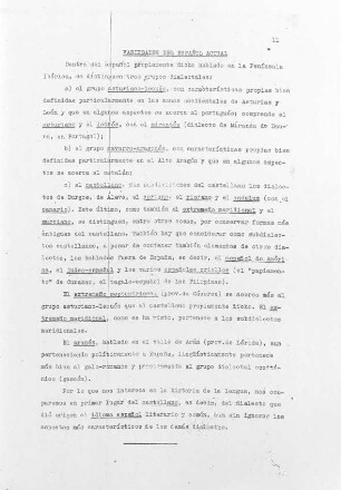 11, Variedades del español actual