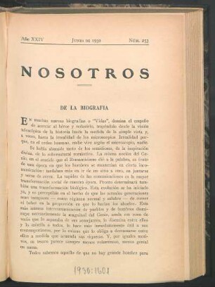 De la biografía
