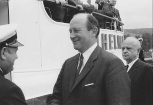 Ministerpräsident Hans Filbinger und Verkehrsminister Georg Leber