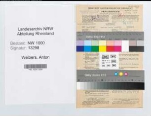 Entnazifizierung Anton Welbers, geb. 26.09.1909 (Kaufm.Angest.)