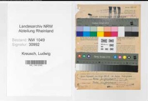 Entnazifizierung Ludwig Kreusch , geb. 12.09.1893 (Lokfuehrer)