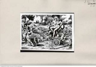 Cupido und Venus im Triumphwagen