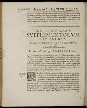 Liber Septimus Et Quadragesimus.