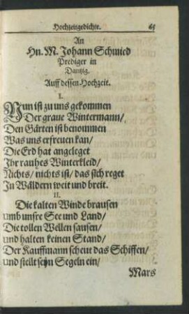 An Hn. M. Johann Schmied ...