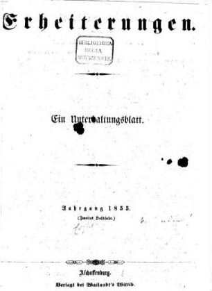 Erheiterungen. 1855,7/12