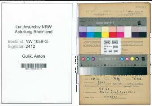 Entnazifizierung Anton Gulik , geb. 14.01.1914 (Molkereiverwalter)