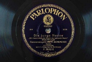 Die junge Nonne : "Wie braust durch die Wipfel der heulende Sturm" / (Franz Schubert)