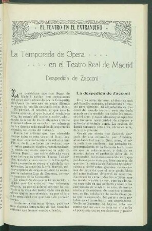 El teatro en el extranjero