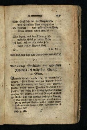 Merkwürdige Geschichte des geheimen Kabinets-Koncipisten Günter in Wien