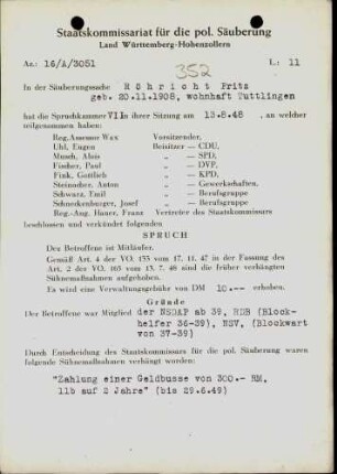 Röhricht, Fritz