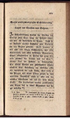 Sechs und zwanzigste Schilderung.