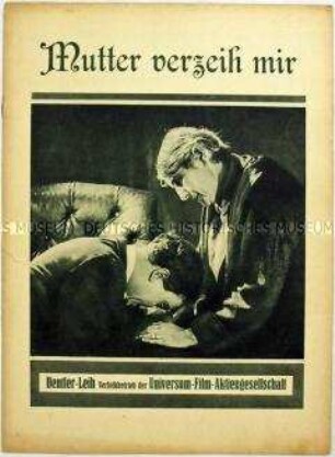 Programmheft zu dem italienischen Spielfilm "Mutter verzeih mir"
