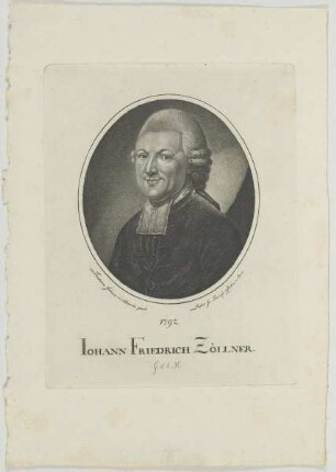Bildnis des Iohann Friedrich Zöllner
