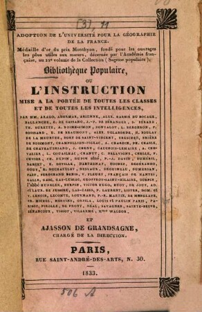 Histoire de France jusqu'en 1789, 3,11. (1833). - 108 S.
