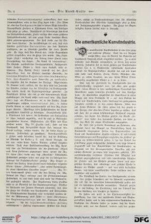 Die amerikanische Kunstindustrie