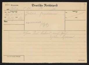 Brief von Bjørn Bjørnson und Eileen Bjørnson an Gerhart Hauptmann
