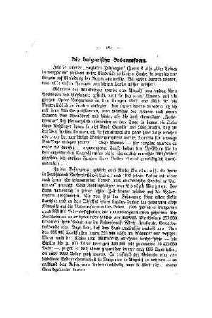 Die bulgarische Bodenreform