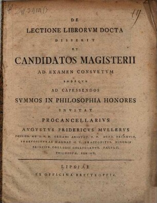 De Lectione Librorvm Docta