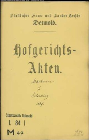 Meckmann, Gerds Witwe gegen Bernd Deterding zu Westervinnen - Schuldforderung