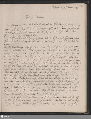 Bl. 35: SvC, Julius an Bunsen, München, 10.01.1829