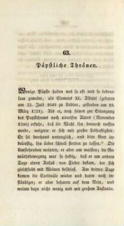 63. Päpstliche Thränen