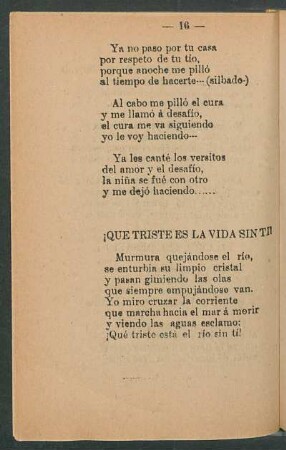 ¡Que triste es la vida sin ti!
