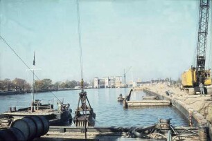 Baustelle dritte Schleusenkammer Feudenheim/Neckar