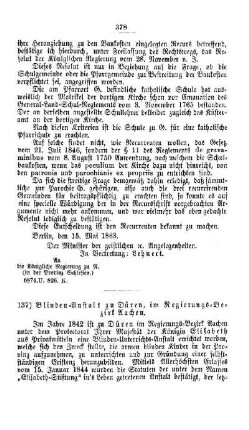 Blinden-Anstalten zu Düren, im Regierungs-Bezirk Aachen : [IV. Elementarschulwesen]