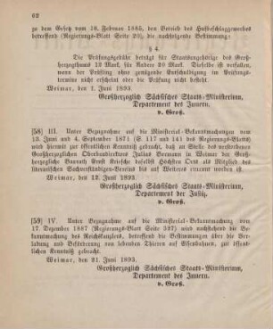 58. Ministerial-Bekanntmachung, den Wechsel in dem Mitgliederbestande des literarischen Sachverständigen-Vereins betreffend