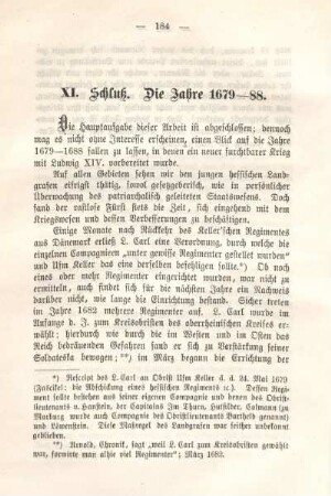 XI. Schluß. Die Jahre 1679 - 88.
