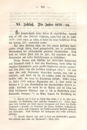 XI. Schluß. Die Jahre 1679 - 88.