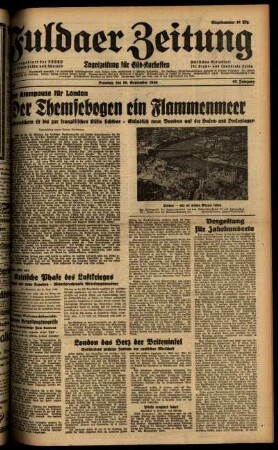 Ausgabe vom Dienstag, den 10. September 1940.