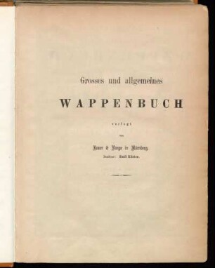 Bd. 1, Abth. 7: Berufswappen
