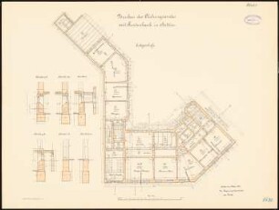 Eichungsamt mit Rentenbank, Staatsarchiv, Stettin: Eichungsamt mit Rentenbank: Grundriss EG 1:100