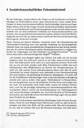 71-103, 4. Sozialwissenschaftlicher Erkenntnisstand