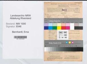 Entnazifizierung Erna Bernhardt, geb. 08.11.1903 (Sachbearbeiterin)