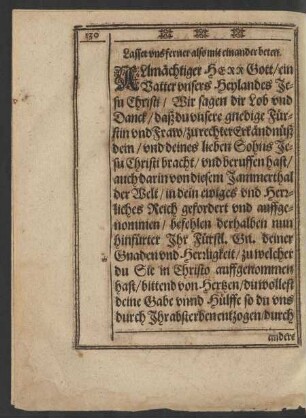 Lasset uns ferner mit einander beten.