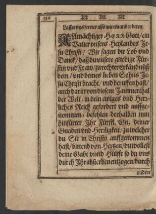 Lasset uns ferner mit einander beten.