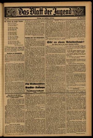 Zweite Ausgabe vom Mittwoch, den 23. Dezember 1931.