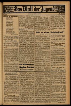 Zweite Ausgabe vom Mittwoch, den 23. Dezember 1931.