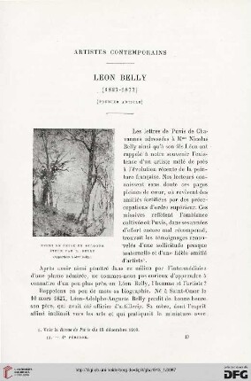 4. Pér. 9.1913: Léon Belly (1827 - 1877), 1 : artistes contemporains