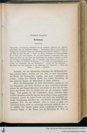 IX. Mythologie. Fortsetzung.